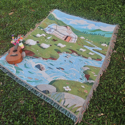 Gemütliche Landschafts-themed Wurfdecke