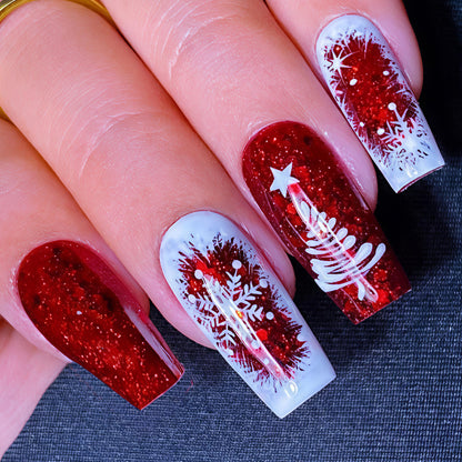 Kunstnägel mit Festlichem Weihnachtsdesign Brehn