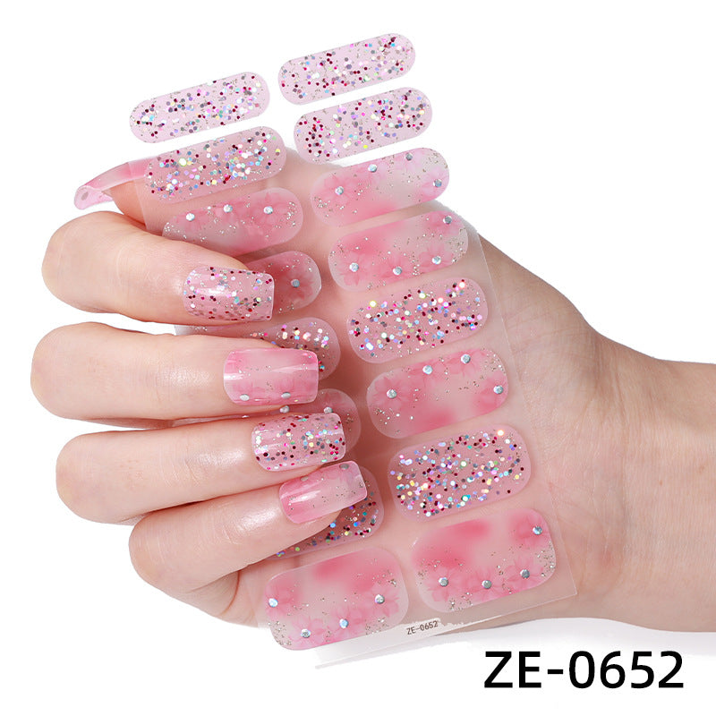 Florale Nagelkunst Aufkleber