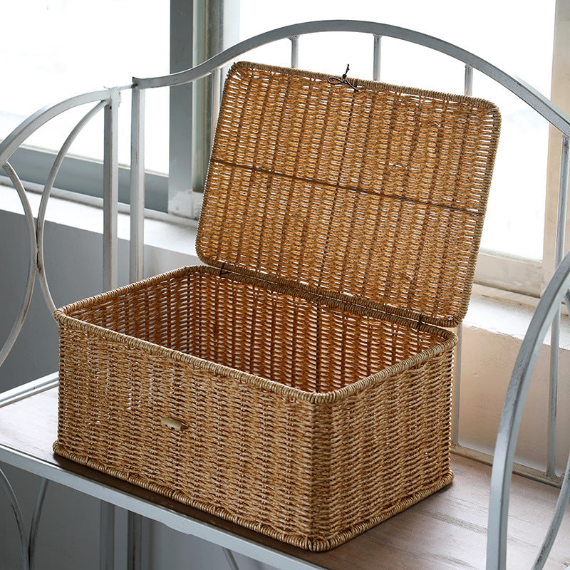 Handgefertigte Rattan Aufbewahrungstruhe Brehn