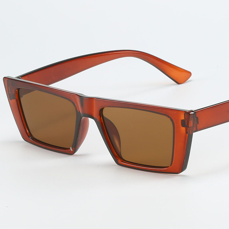 Damen geometrische Sonnenbrille mit trendigem, eckigem Rahmen Brehn