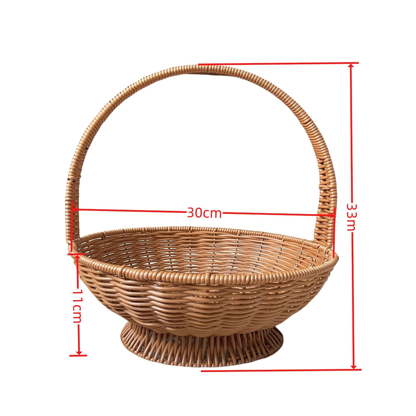 Damen handgearbeiteter Rattan Korb mit Henkel Brehn