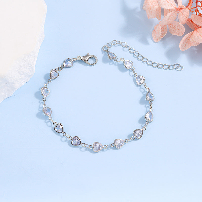 Elegante Glas-Ketten-Armband Brehn