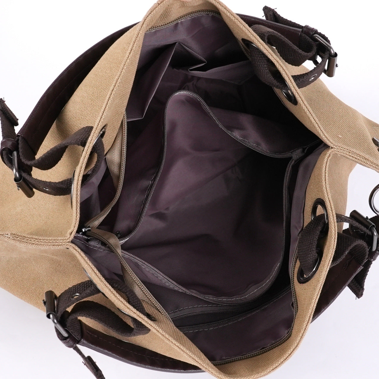 Stilvolle Canvas-Handtasche mit mehreren Fächern Brehn