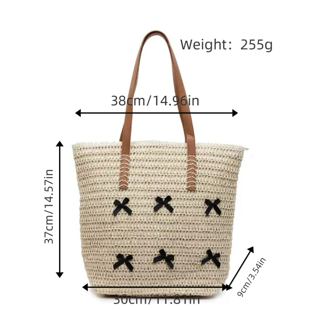 Trendige Große Strandtasche mit Originellen Schleifenapplikationen Brehn