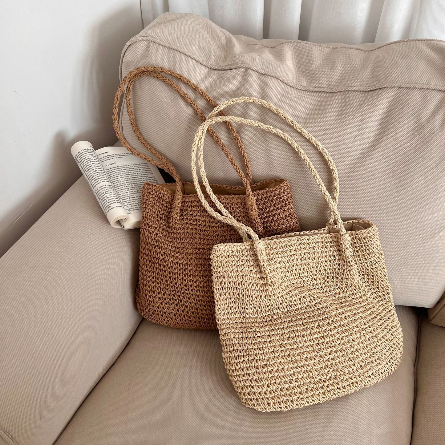 Elegante Basttasche mit Geräumigem Innenraum Brehn