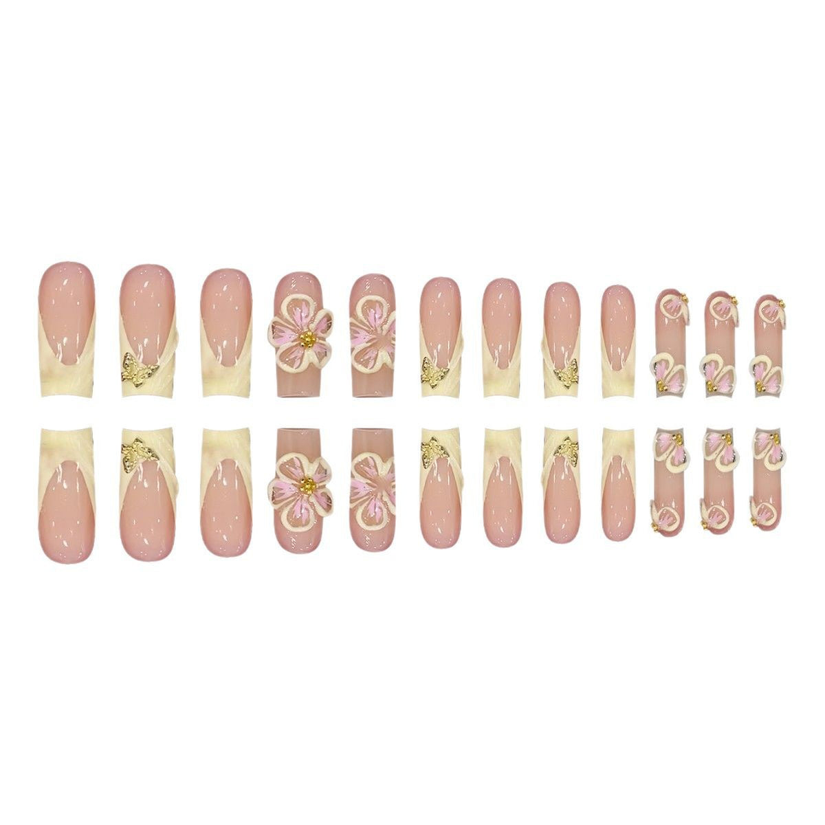 Artistic 3D Floral Nail Art Design Brehn