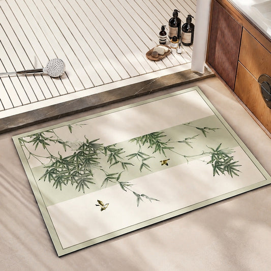 Elegante Bambusdruck-Badematte Brehn
