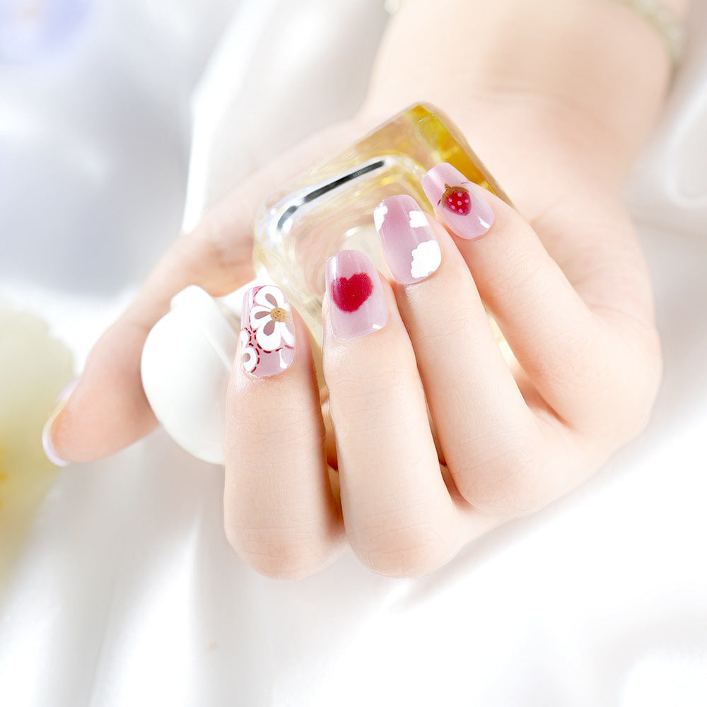 Künstlerisches Floral-Muster Aufkleber-Nagelset Brehn