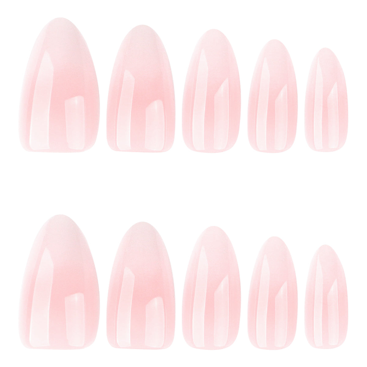 Stilvolle Nagelverlängerungen mit zartem Ombre-Design Brehn
