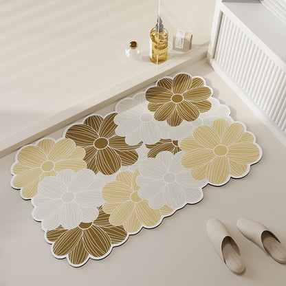 Dekorativer Floral-Muster-Badmatte
