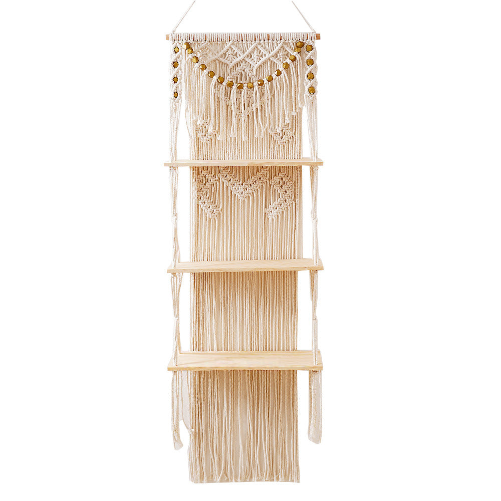 Macramé Mehrstufiges Wandregal Organizer Brehn