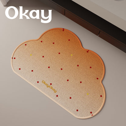Cloud-Shaped Plush Microfiber Absorbent Non-Slip Bath and Entry Rug