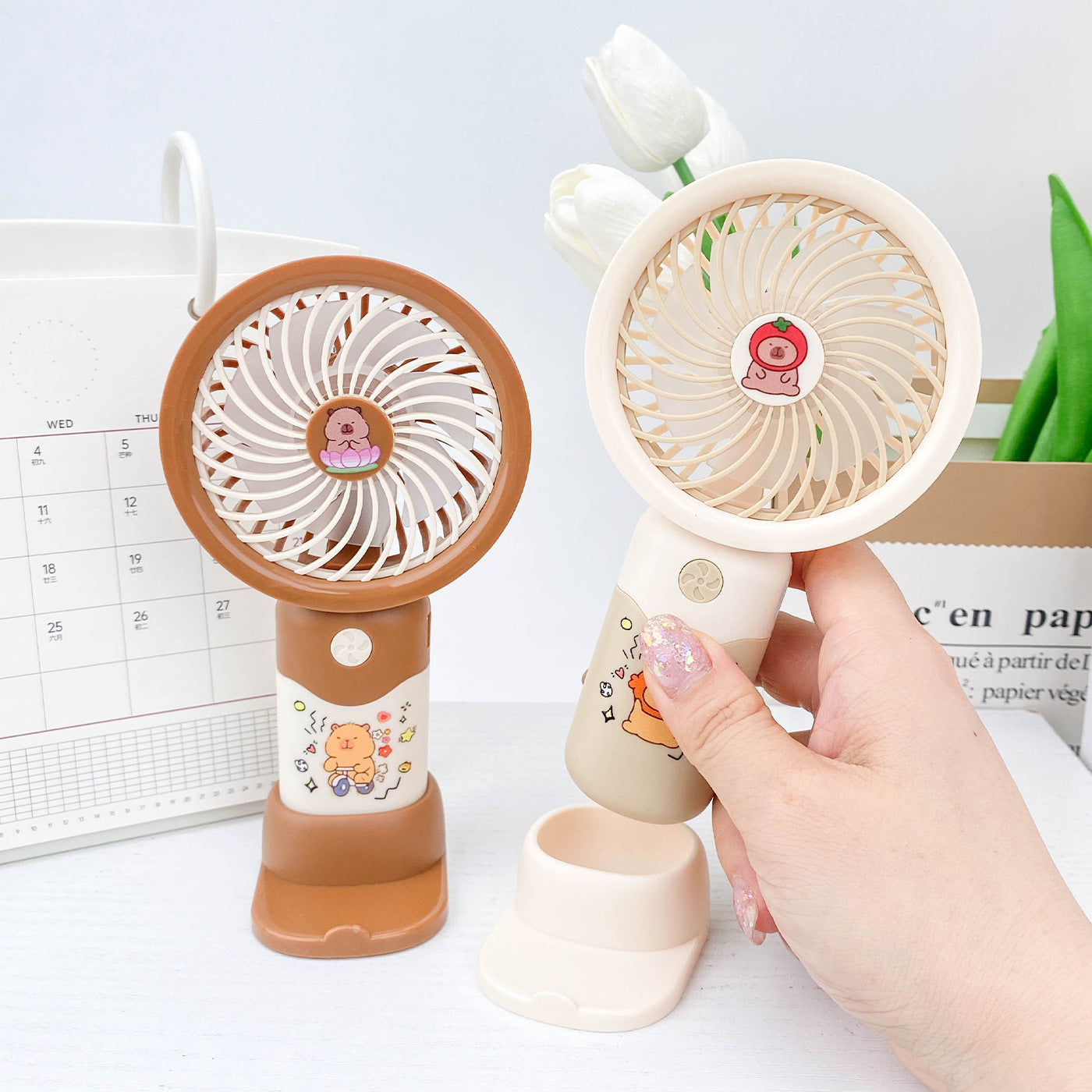 Damen Tragbarer Handventilator mit niedlichem Motiv Brehn