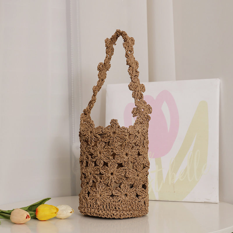 Handgefertigte Makramee-Tasche Im Floralen Design Brehn