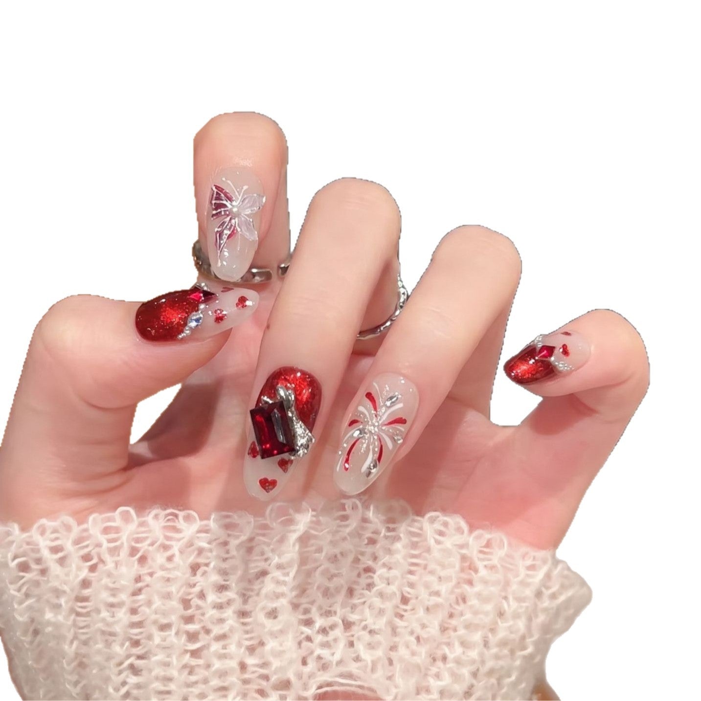 Dekoratives thematisches Press-On Nagelset Brehn