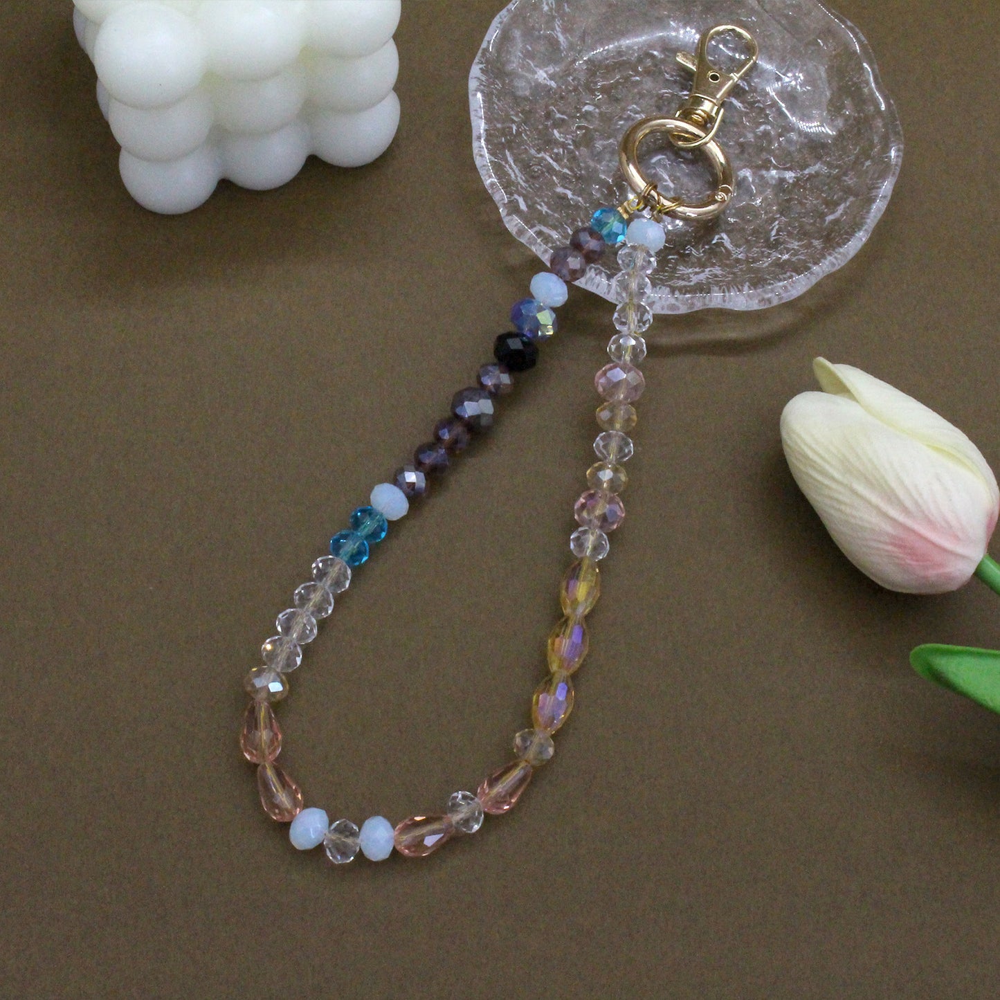 Elegante Perlen Übergroße Brillen Kette Brehn