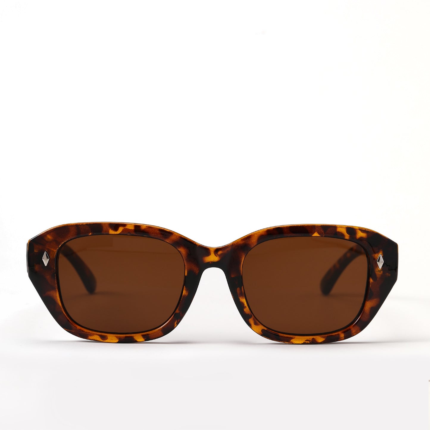 Damen stilvolle quadratische Sonnenbrille mit hochwertigem Schildpatt-Rahmen Brehn