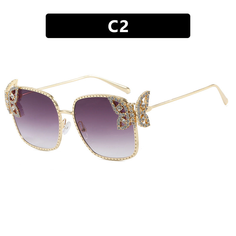 Damen extravagante Brille mit funkelnden Akzenten Brehn
