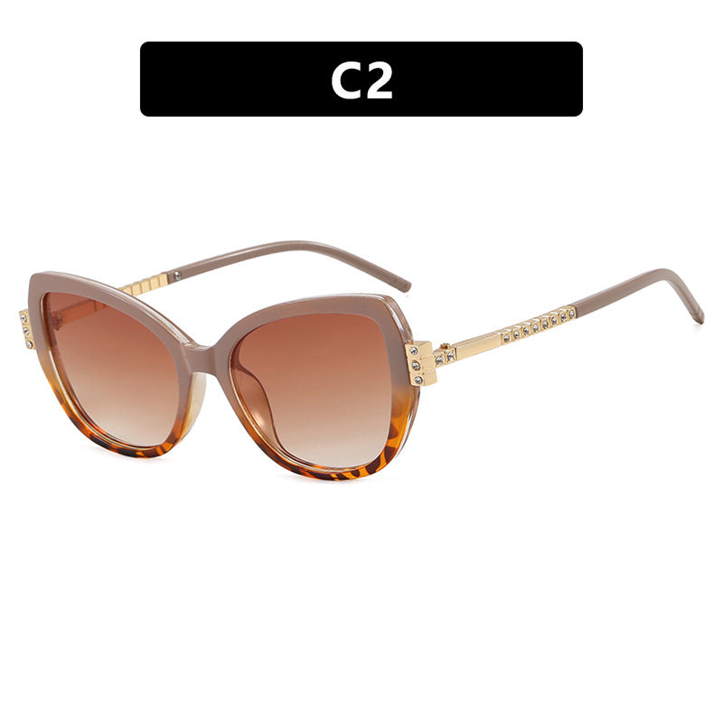 Damen oversized Sonnenbrille mit schützendem UV-Filter und eleganten Akzenten Brehn