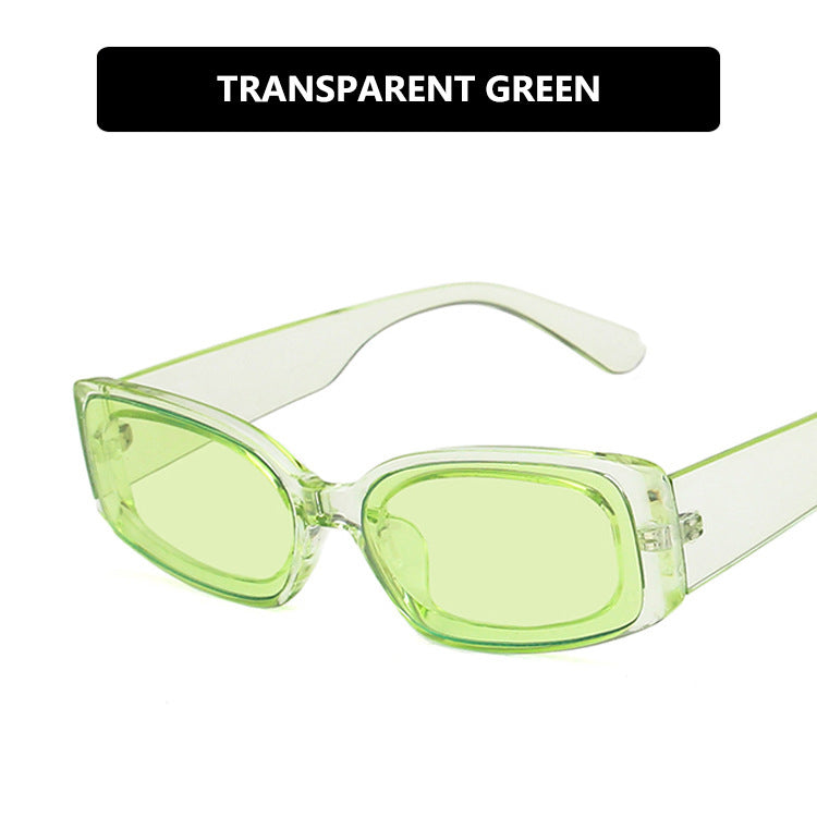 Damen futuristische quadratische Sonnenbrille mit transparentem Rahmendesign und UV-Schutz Brehn