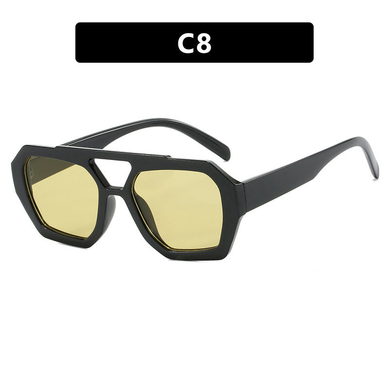 Damen geometrische Sonnenbrille aus robustem Kunststoff mit polarisierten Gläsern Brehn