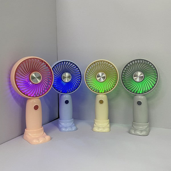 Unisex Tragbarer Handventilator mit LED-Beleuchtung und kreativem Design Brehn
