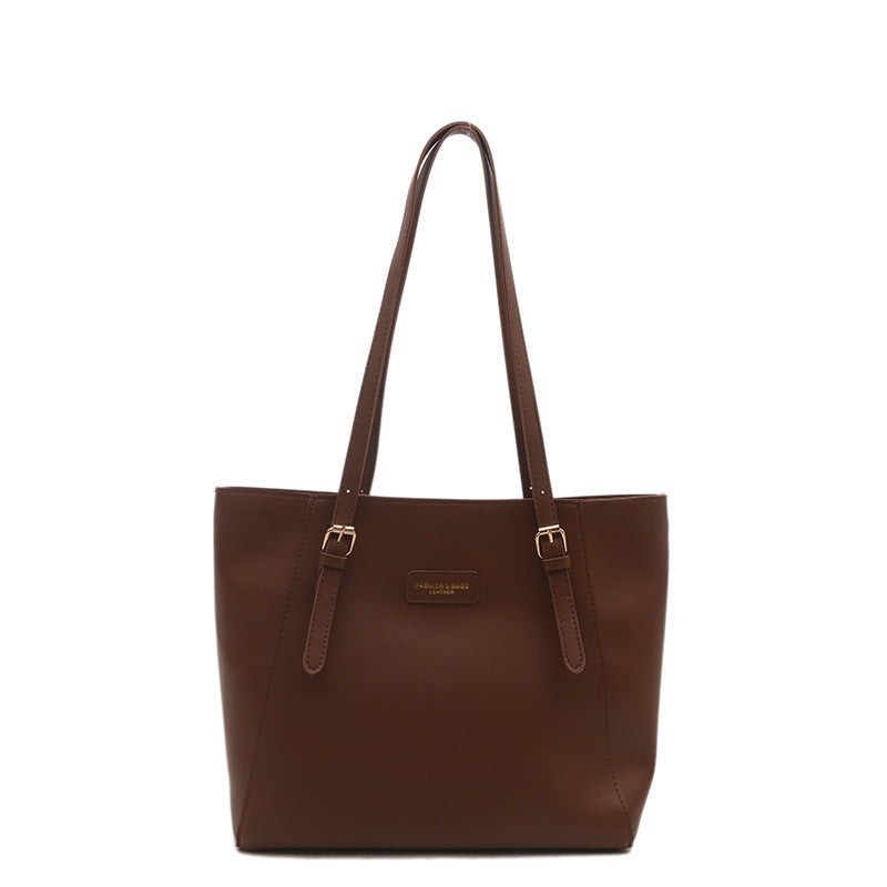 Elegante Kunstleder Tote Bag mit Schal-Detail