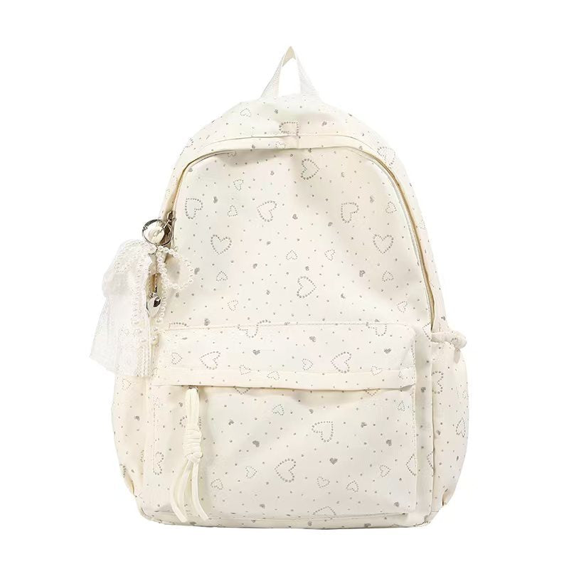Rucksack mit Verspieltem Herzmotiv und Praktischen Fächern Brehn