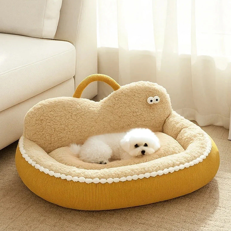 Gemütliches Plüsch Wolken Hundebett