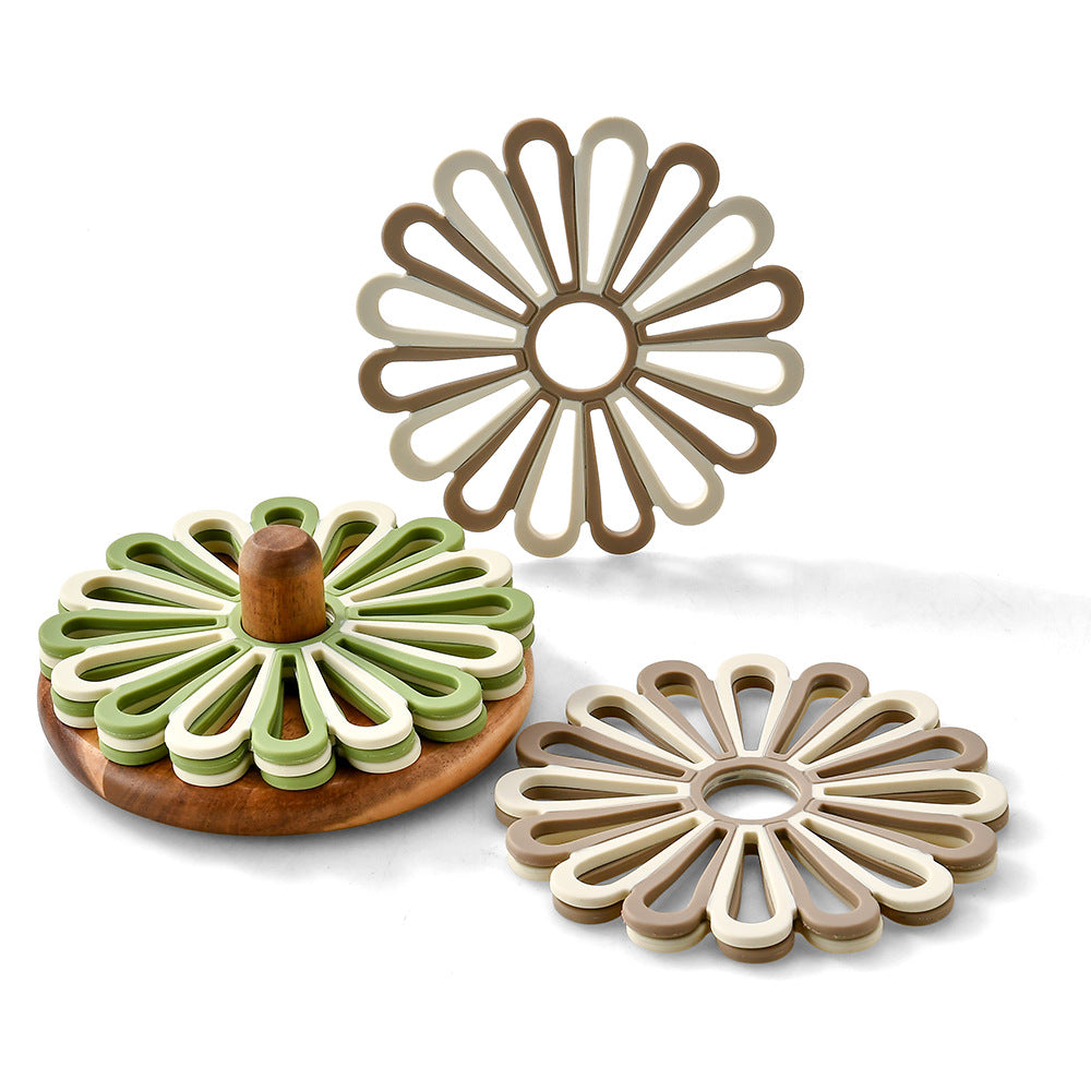 Elegante Silikon-Untersetzer Im Floralen Design Brehn