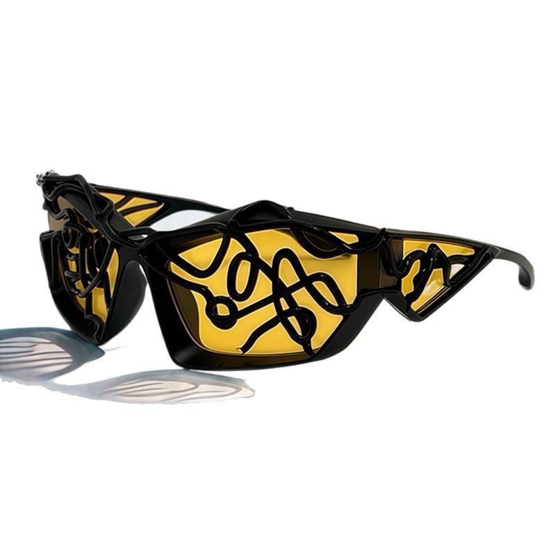 Damen Sportliche Sonnenbrille mit futuristischem Design Brehn