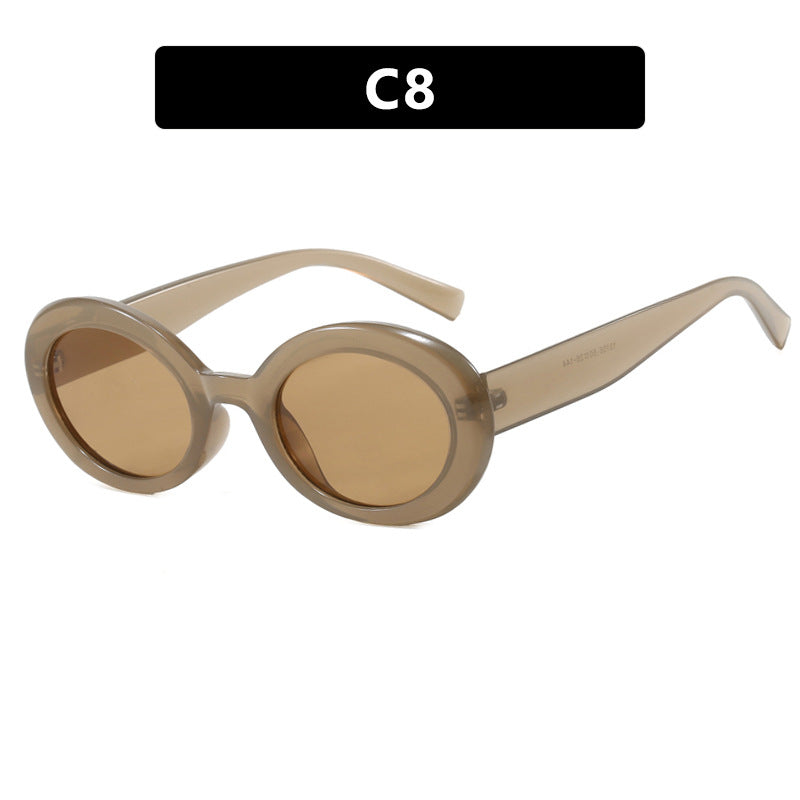 Damen runde Sonnenbrille mit elegantem Kunststoffrahmen und UV-Schutz Brehn