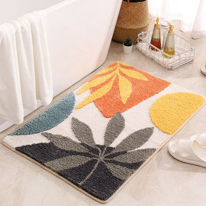 Plüsch Floral Muster Badmatte Brehn