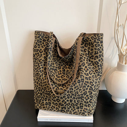 Geräumige Leopard-Print Tragetasche