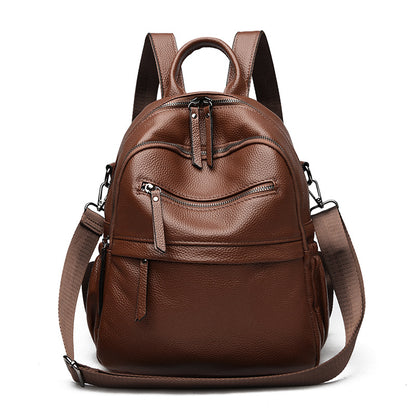Multi-Funktionaler Texturierter Leder-Rucksack Brehn