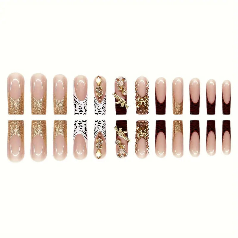 Luxus Themens Press-On Nagelkunst Brehn