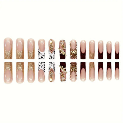 Luxus Themens Press-On Nagelkunst Brehn