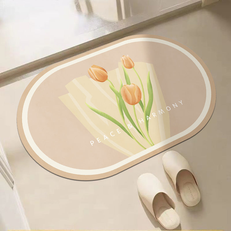 Künstlerische florale Teppichmatte