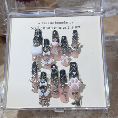 Dekorativer Strass Aufkleber Nagelkunstset