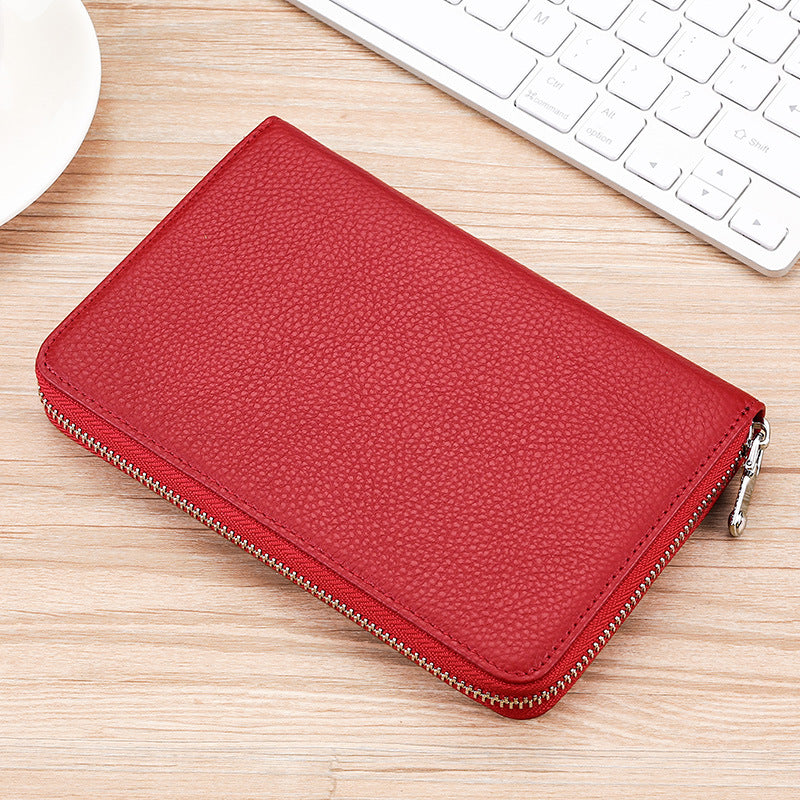 Premium Reißverschluss Leder Organizer