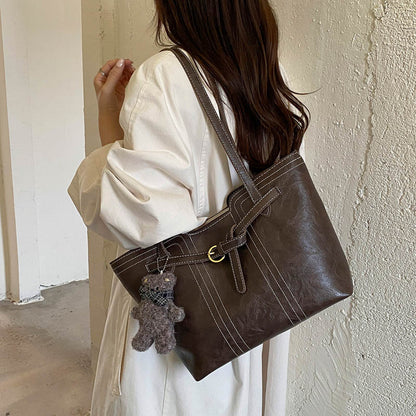 Stylische Leder Tote Bag