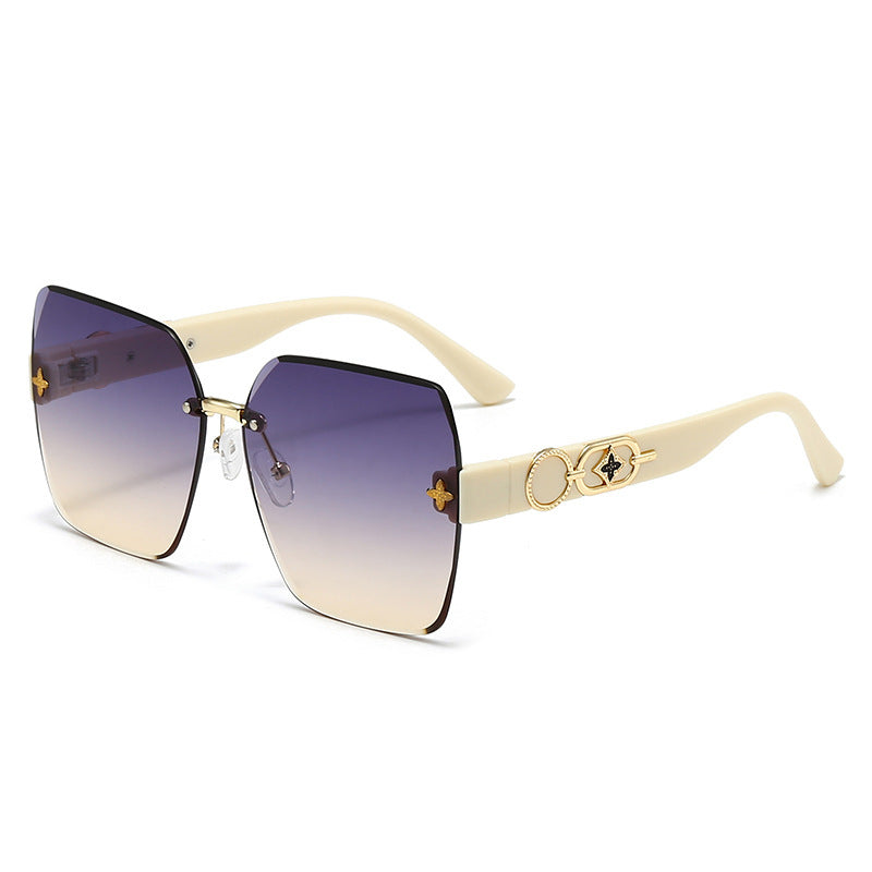 Oversized Geometric Shield Sonnenbrille