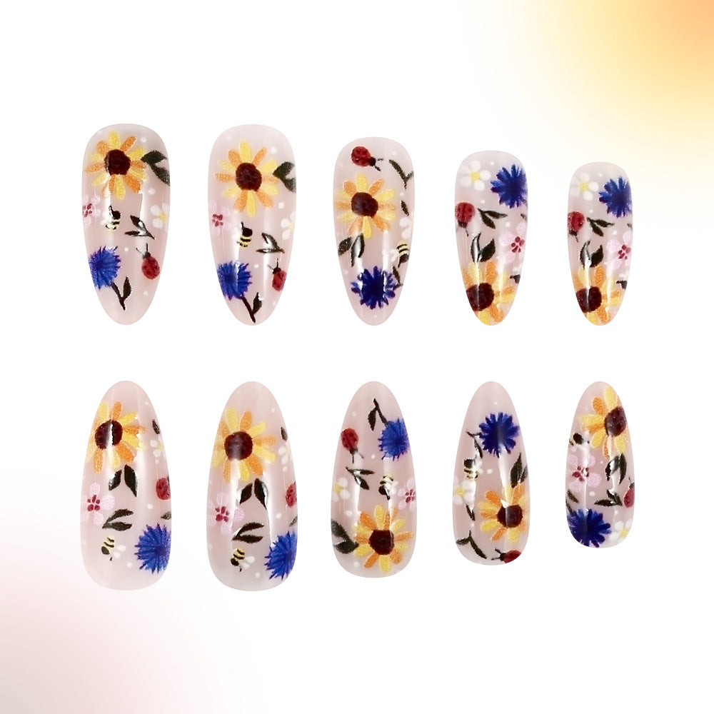 Blumen Themen Press-On Nagelkunst Brehn