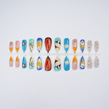 Kunstnagelset mit maritimem Motiv Brehn