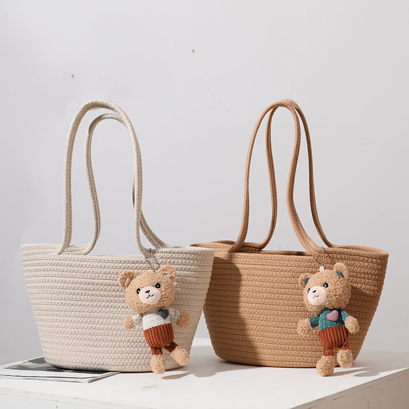 Damen Handgefertigte Strandtasche im modernen Makramee-Stil Brehn