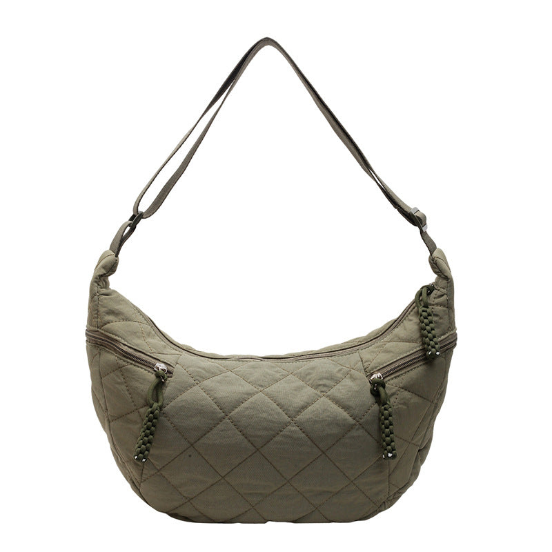 Gepolsterte weiche Stoff Hobo-Handtasche Brehn