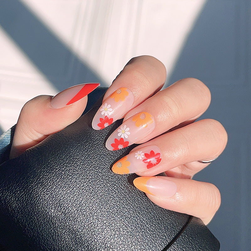 Blumenmuster Press-On Nagelset Brehn