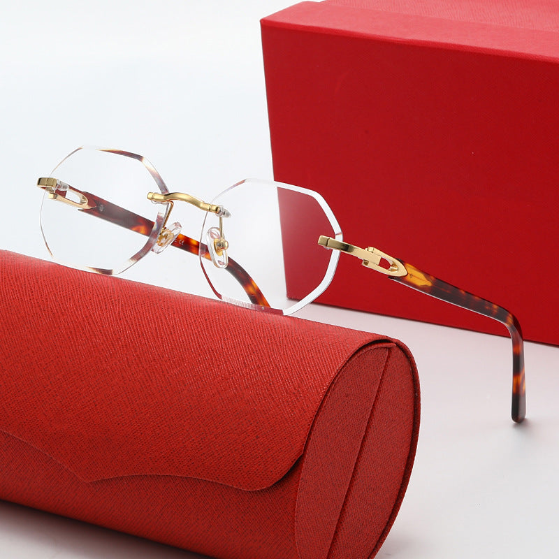 Damen elegante Korrektionsbrille mit modernem achteckigem Rahmen Brehn