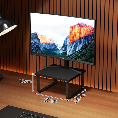 Erhöhter Holzoberfläche Metall Monitorständer mit Unterlage-Regal